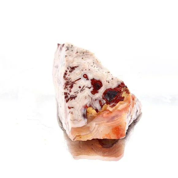 Mexican Crazy Lace Agate, Raw Rough Natural Lapidary Cabochon Material - Picture 6 of 11